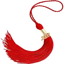 2026 Tassel Graduation 9" Long Charms Diamond Tags Grad Caps Decorations Class of 2026 Tassels Ceremonies Accessories for Kindergarten High School College Bachelor Gown Master Graduate Red-2