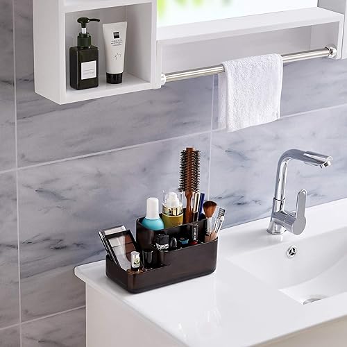 Miniatura 6 de zccz Organizador de baño para cepillos de dientes, soporte eléctrico para cepillos de dientes y pasta de dientes para baños, soporte de cepillado de