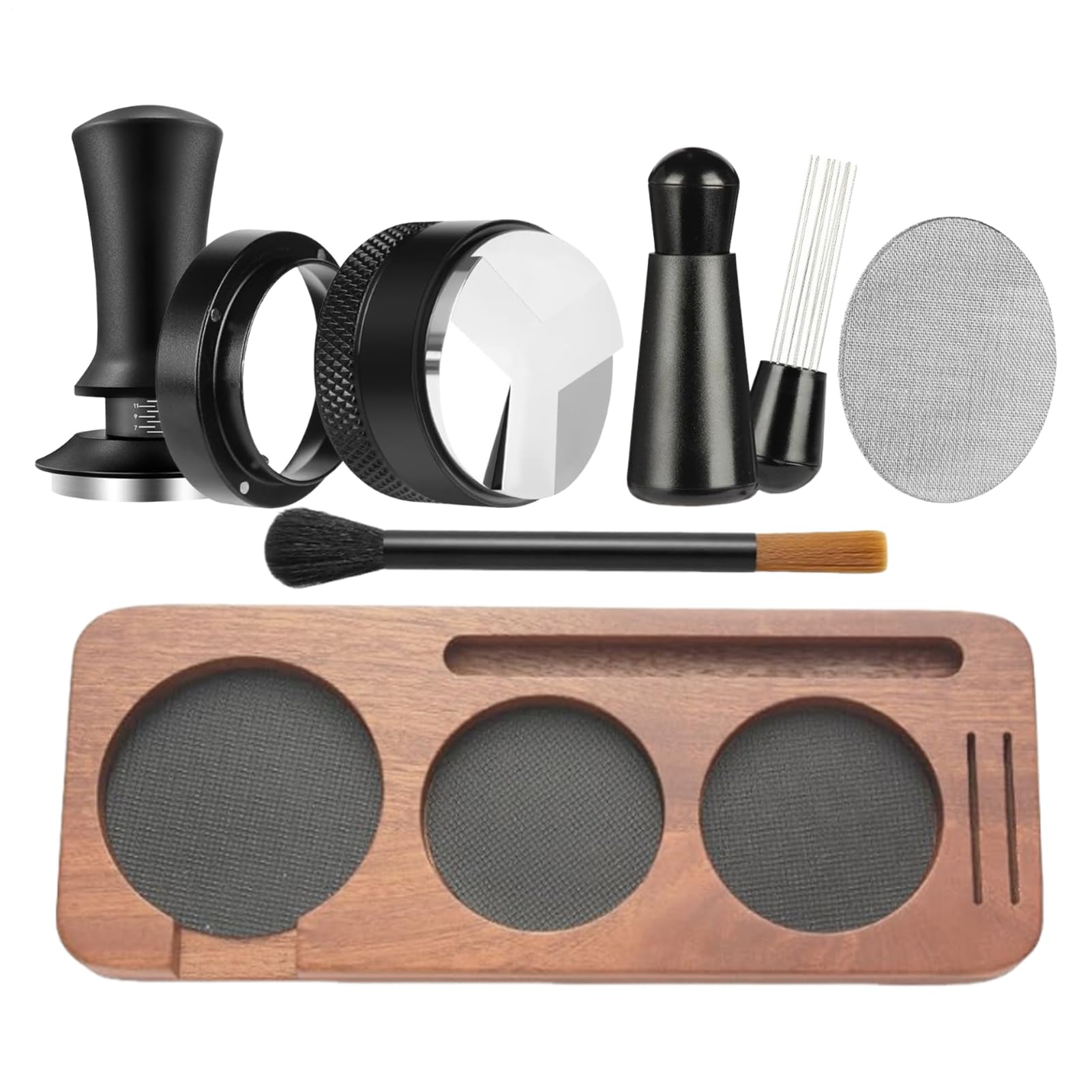 Zestaw tamperów do kawy Narzędzia do ubijania kawy 58 mm | Ubijak do mielonej kawy espresso Do użytku na blacie, do zastosowań komercyjnych, w podróży, do domu, w kawiarni, w barze, w