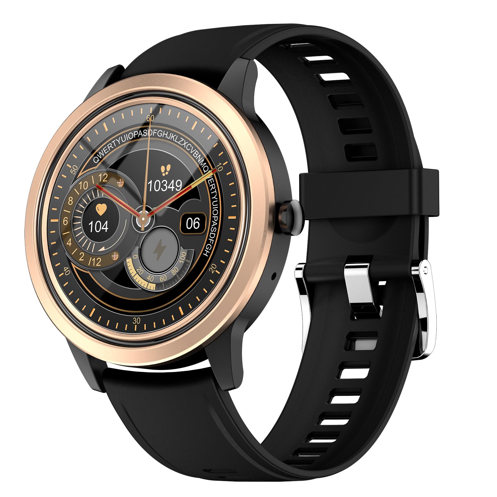Yihou Smart Watch for Men Health Monitor with Heart Rate Blood Pressure Monitor Fitness Watch Answer Calls Sleep Tracking Notification Waterproof Custom Dial Split View for Android iOS Gold