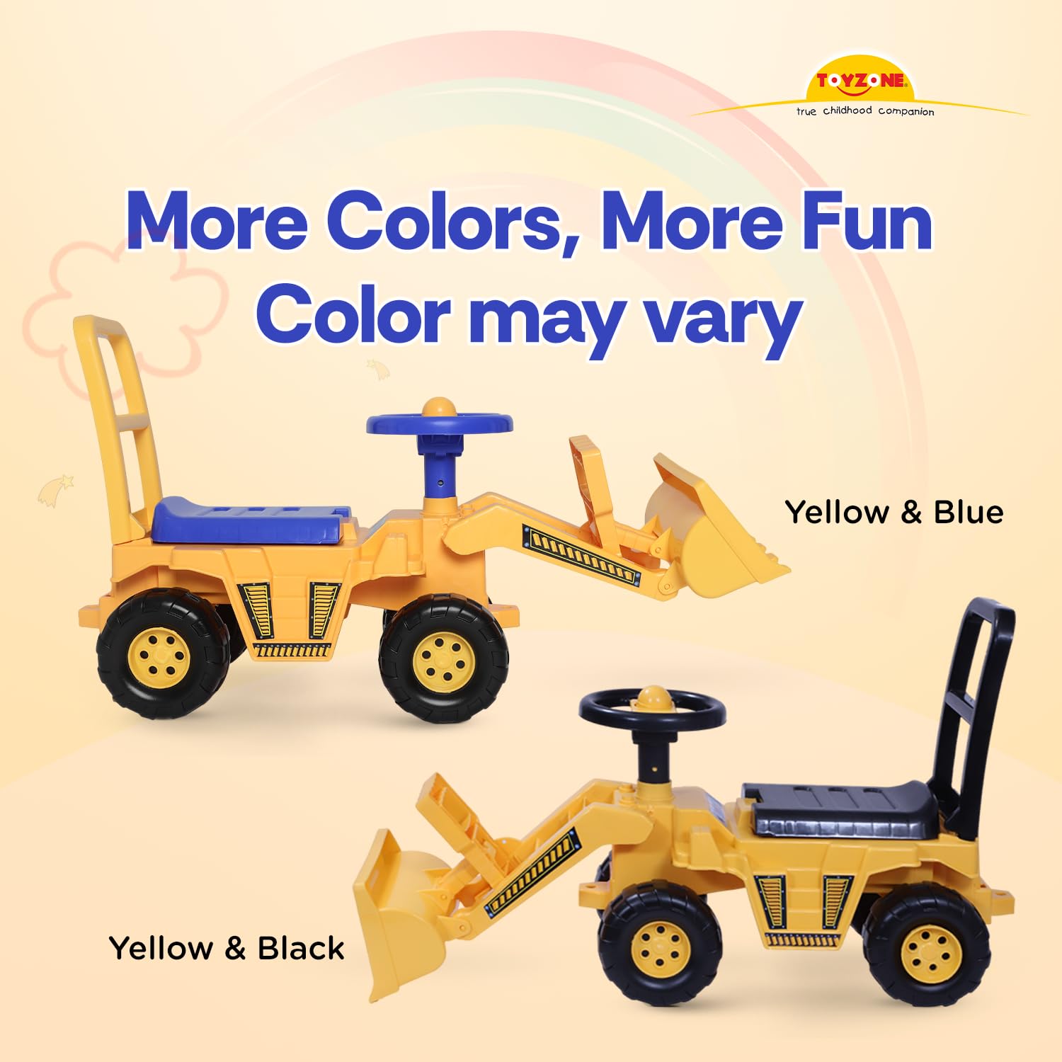Toyzone Mini Bulldozer-50803 | Baby Car | Kids Car | Toy Car| Push Car| Storage Seat | Swing Car| Ride on Car with Horn 3