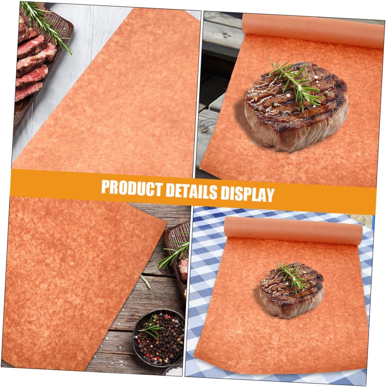 Kichvoe Nonstick Butcher Paper for Grilling Smoking Meat Bbq Food Wrapping Kitchen Essentials Household Grill Pan Safe Food Grade Baking and Air Fryer Use