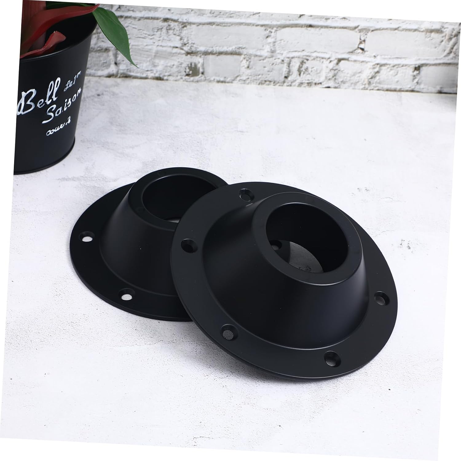 2Pcs Rv Table Base Mount for Camper and Boat Durable Flush Mount Flange with Screws Easy Installation Space Efficient Design Compatible with Rv Furniture