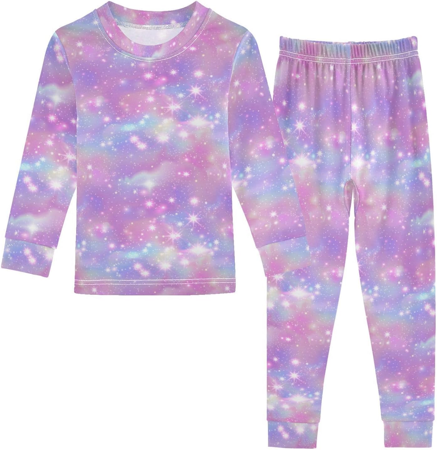ALAZA Cute Rabbit Carrot Easter Pajamas Long Sleeve Sleepwear 2-Piece Pajama Set
