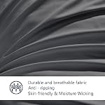 TEXARTIST Premium Comforter Queen, Insert de couette de rechange, Ultra Douce toute saison lit respirant avec onglets d'angle, style de l'hôtel, gris, 90x90 Pouces