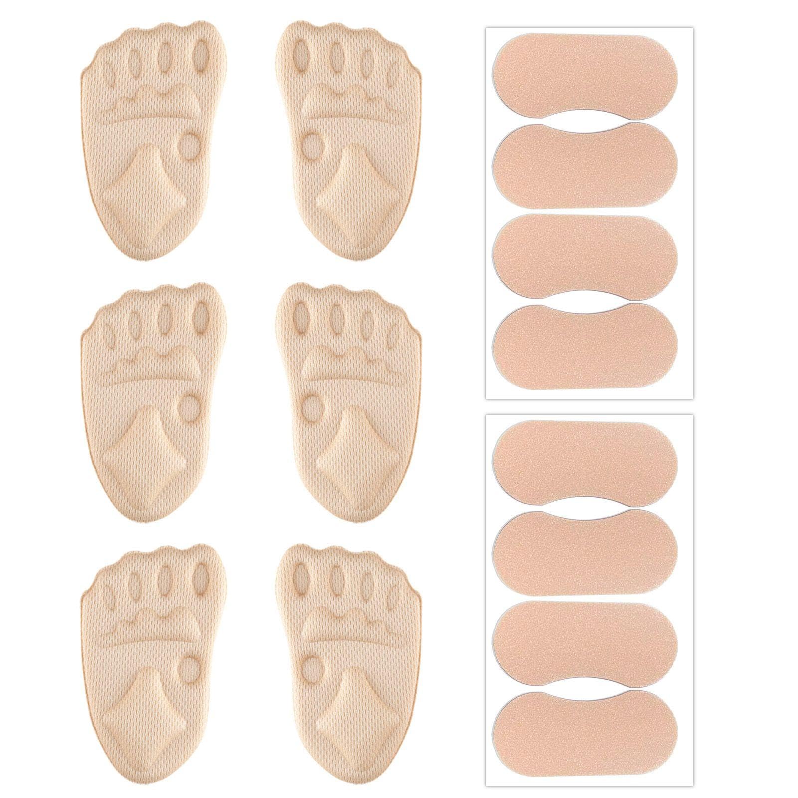 RNSKFG 3 Pairs Of Forefoot Stickers And 2 Sets Of Heel Stickers, Anti-Slip Forefoot Pads, Breathable High Heels Anti-Wear Patch, Foot Protective Patch.