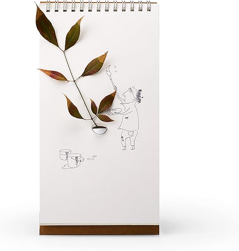 Miniatura 2 de Jarrón abatible  Florero de mesa con estilo cuaderno para flores y arte  Cambia a través de 7 dibujos únicos que se adaptan a tu estado de ánimo