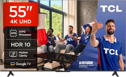 55V6C, LED Direct 4K 55" Google TV, Motion Clarity TCL