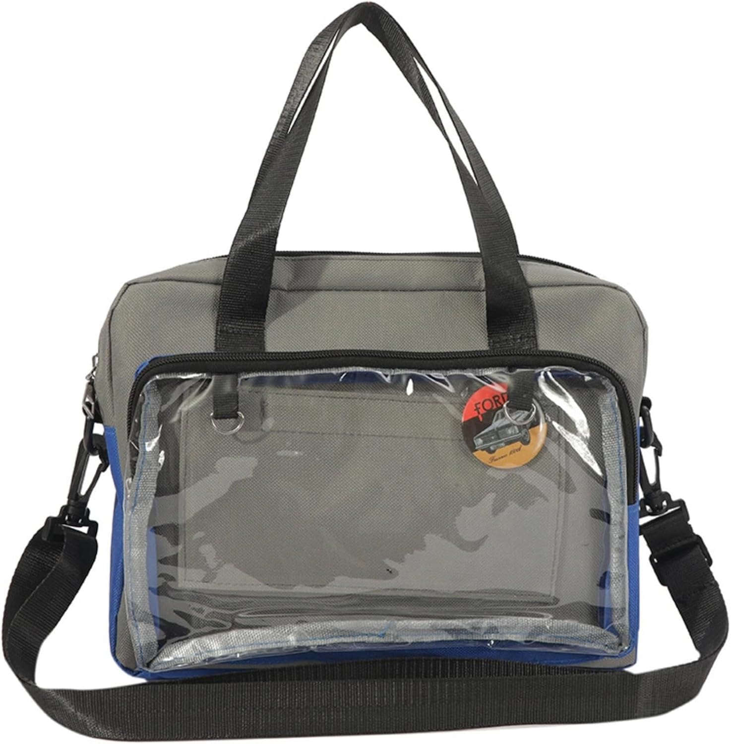 Ita Bag Pin Display Japanese Kawaii Large Capacity with Insert for Weekender Cosplay + Sailor Moon Stickers (Grey)