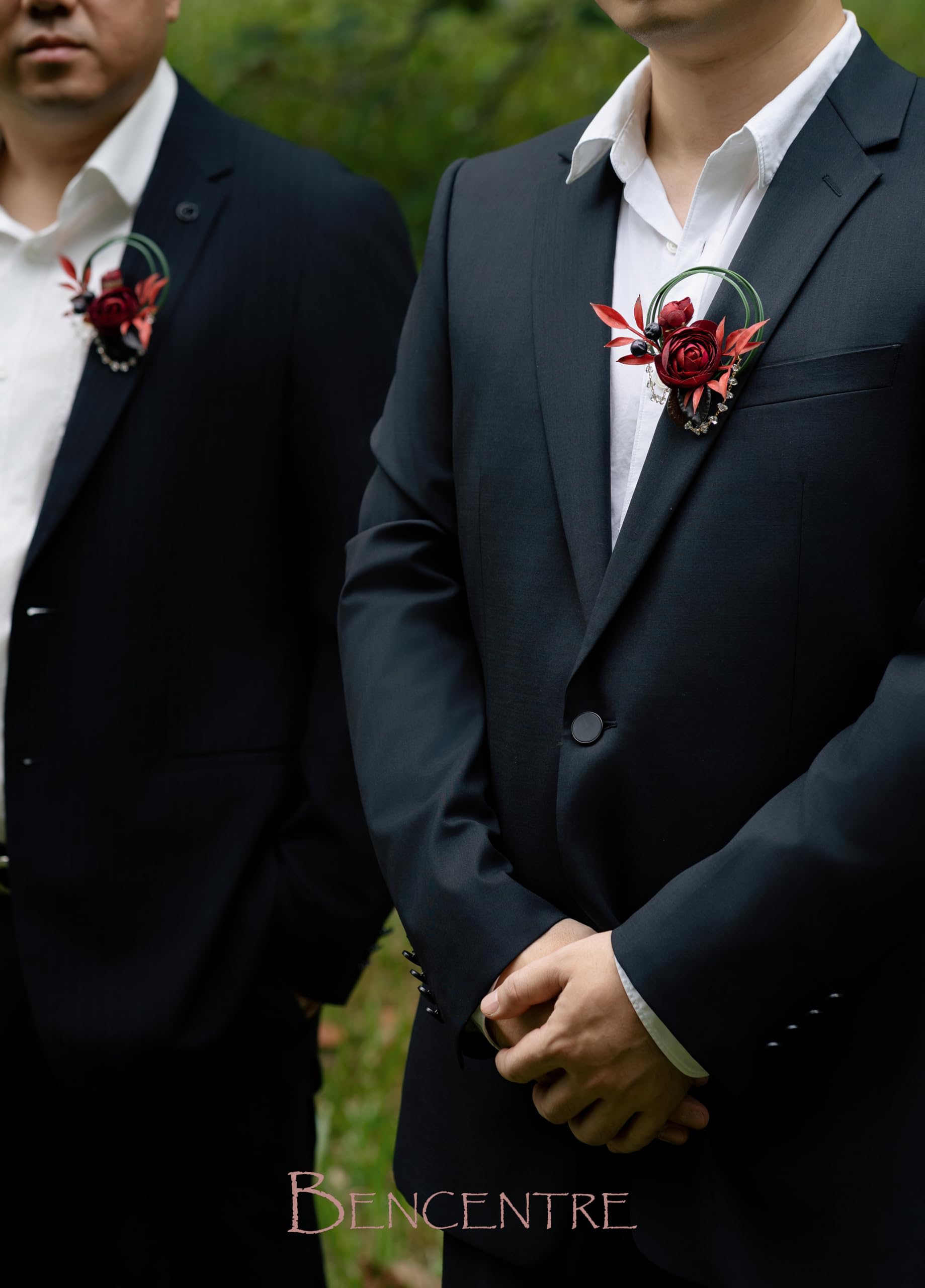 Ansteckblume für Herren, Abschlussball-Boutonniere, Boho-Boutonniere, Bräutigam und Trauzeugen, Ansteckblume für Hochzeit, Zeremonie, Jahrestag, formelle Dinner-Party und Abschlussabschluss,