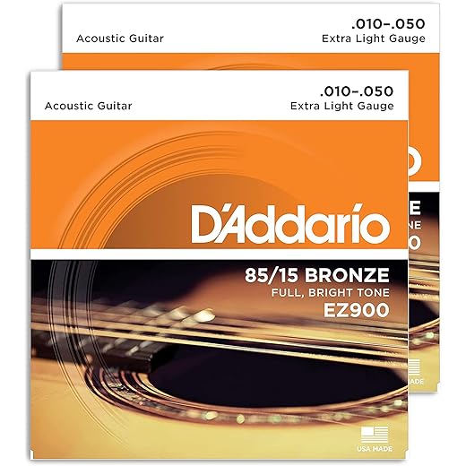 DAddario EZ900 Acoustic Guitar Strings Pack of 2