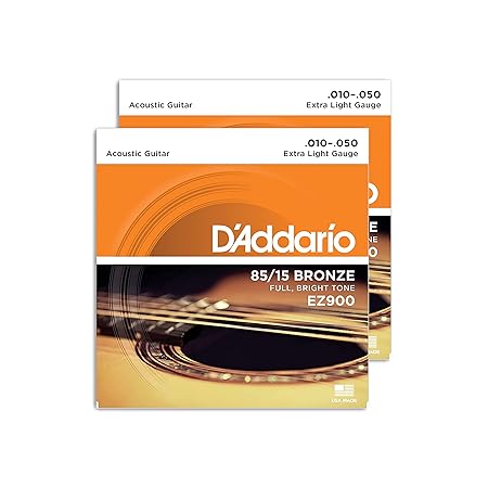 D'Addario EZ900 Acoustic Guitar Strings, Pack of 2