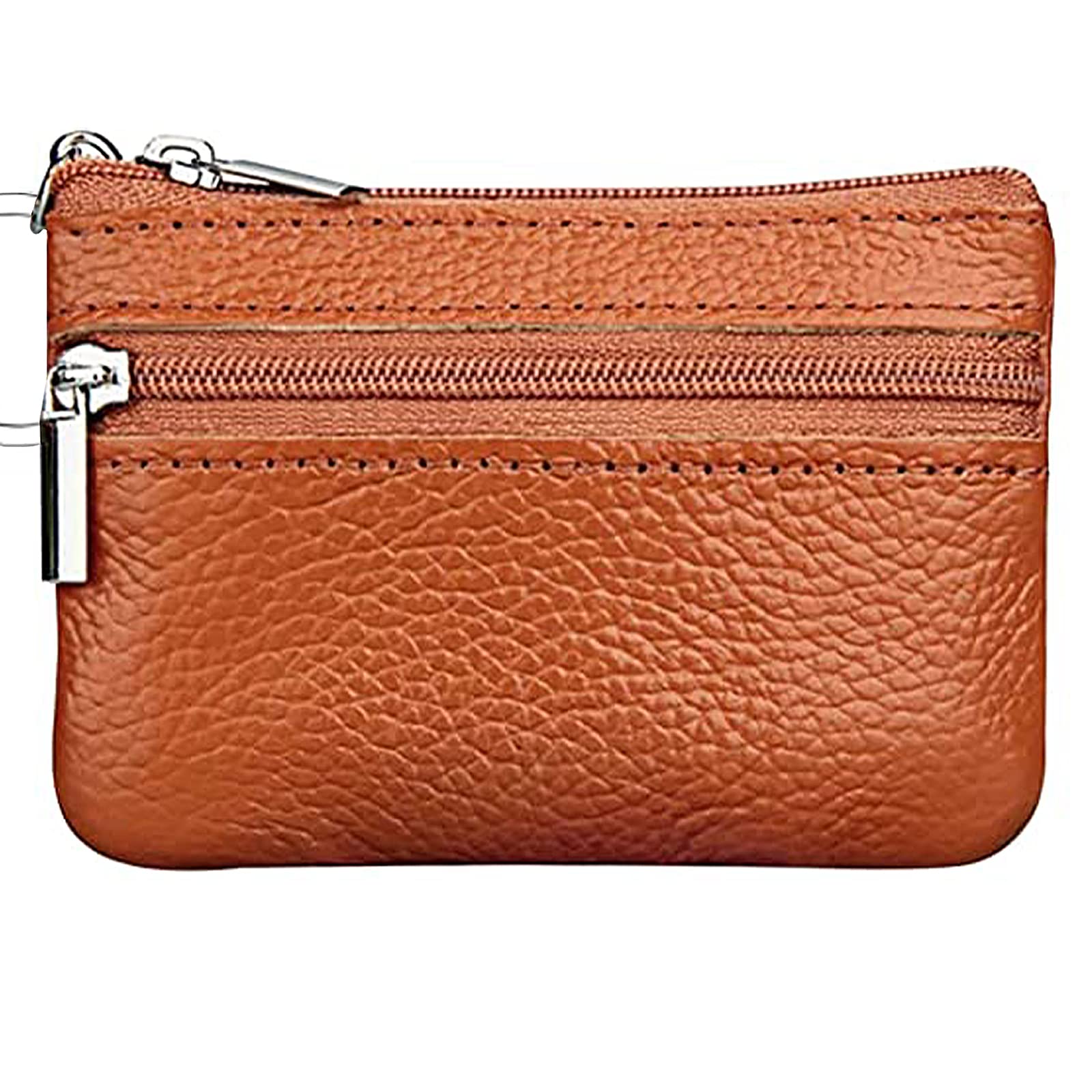 Moorle Sacoche Coin Purse, marron clair, 10cm x 7cm x 1.5cm, Classique