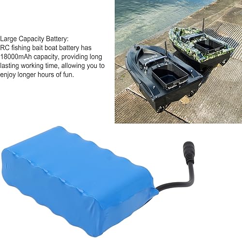 Miniatura 4 de Batería de barco a control remoto, 7.4 V 18000 mAh RC Nesting Boat Batería recargable de litio Cebo de pesca Batería de barco adecuada para barcos