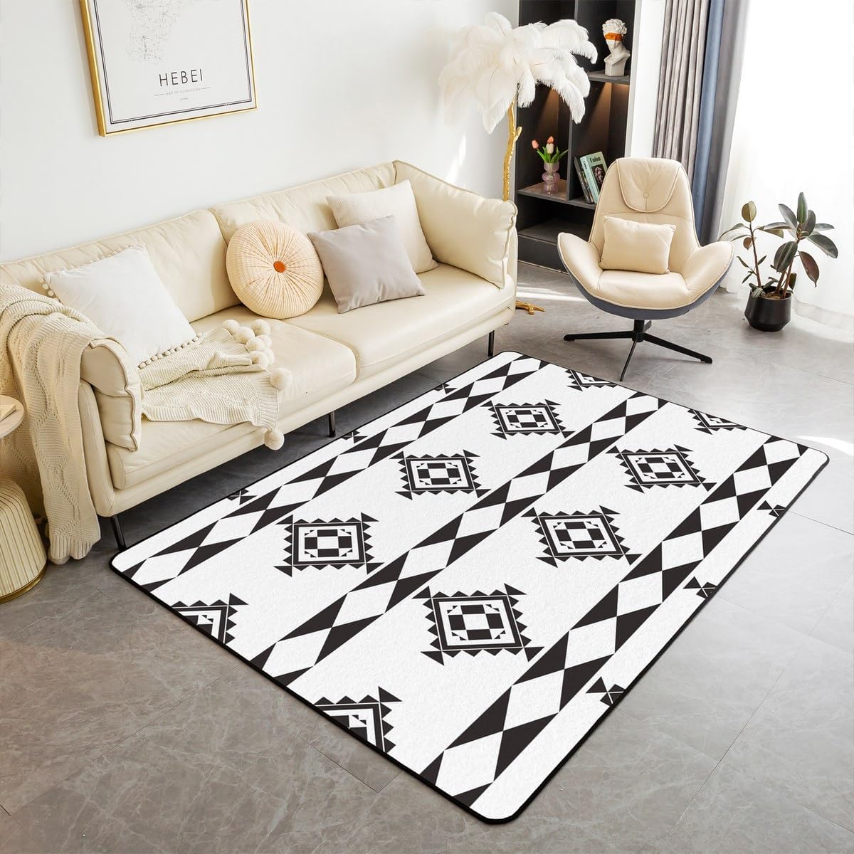 Erosebridal Fire Truck Area Rug,Police Car Rug,School Bus Carpet for Kids Boys Teens Youth,Equipped Truck Cartoon Vehicle Indoor Floor Mat Bedroom Dorm Decor Cartoon Playroom Rug 3x5