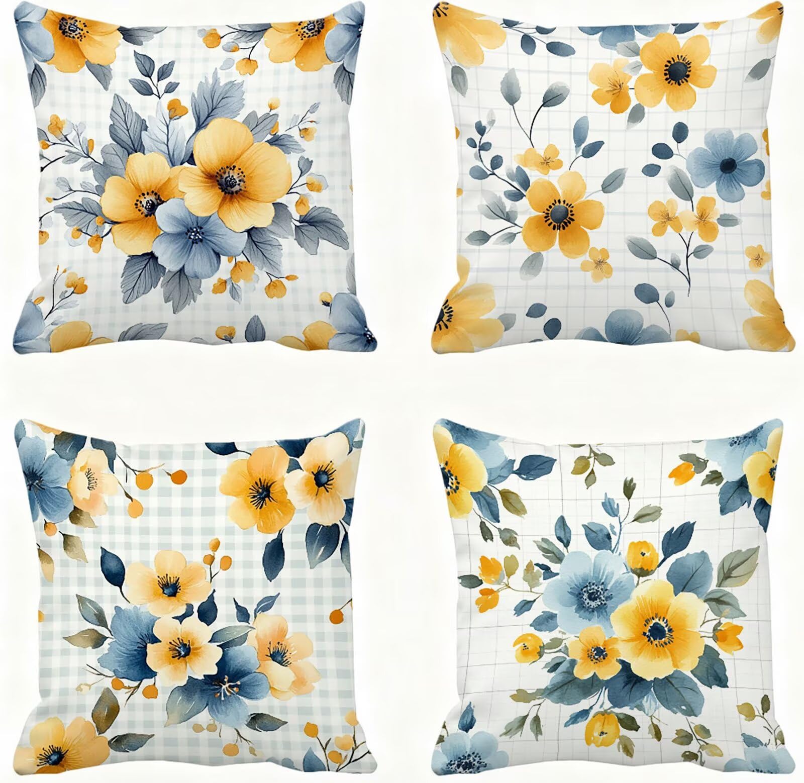 Taie oreiller 60x60 super doux lot de 4 pour décoration automne