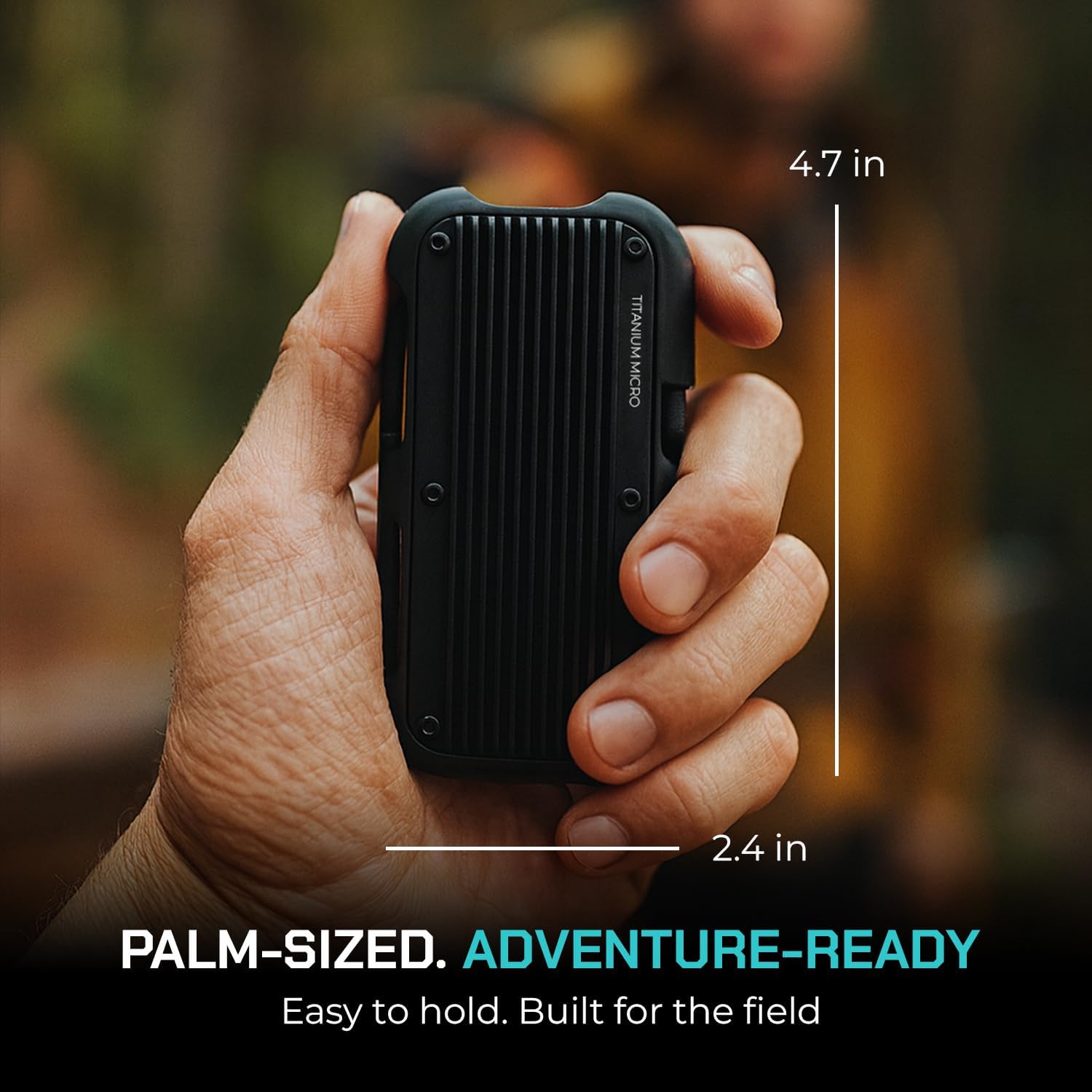 Titanium Micro External SSD 2TB - Mercury Portable SSD, Up to 1000MB/s, USB 3.2 Gen 2 USB-C USBA, Rugged IP66 Water Resistance, Drop Proof, External Solid State Drive Slim and Lightweight Storage