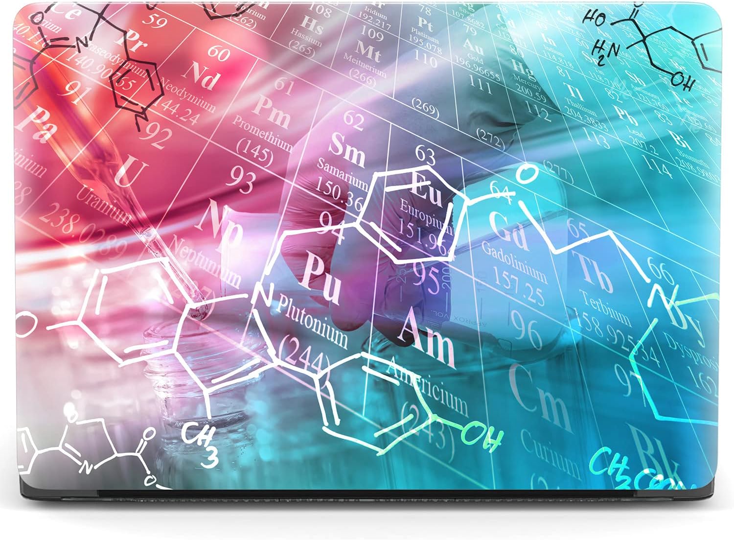 Mertak Hard Case Compatible with MacBook Pro 16 14 Air 15 13 inch M3 M2 M1 Mac 2024 2023 2022 2018 Abstract Laptop Chemistry Plastic Protective Touch Bar Periodic Table of Elements Cover Science
