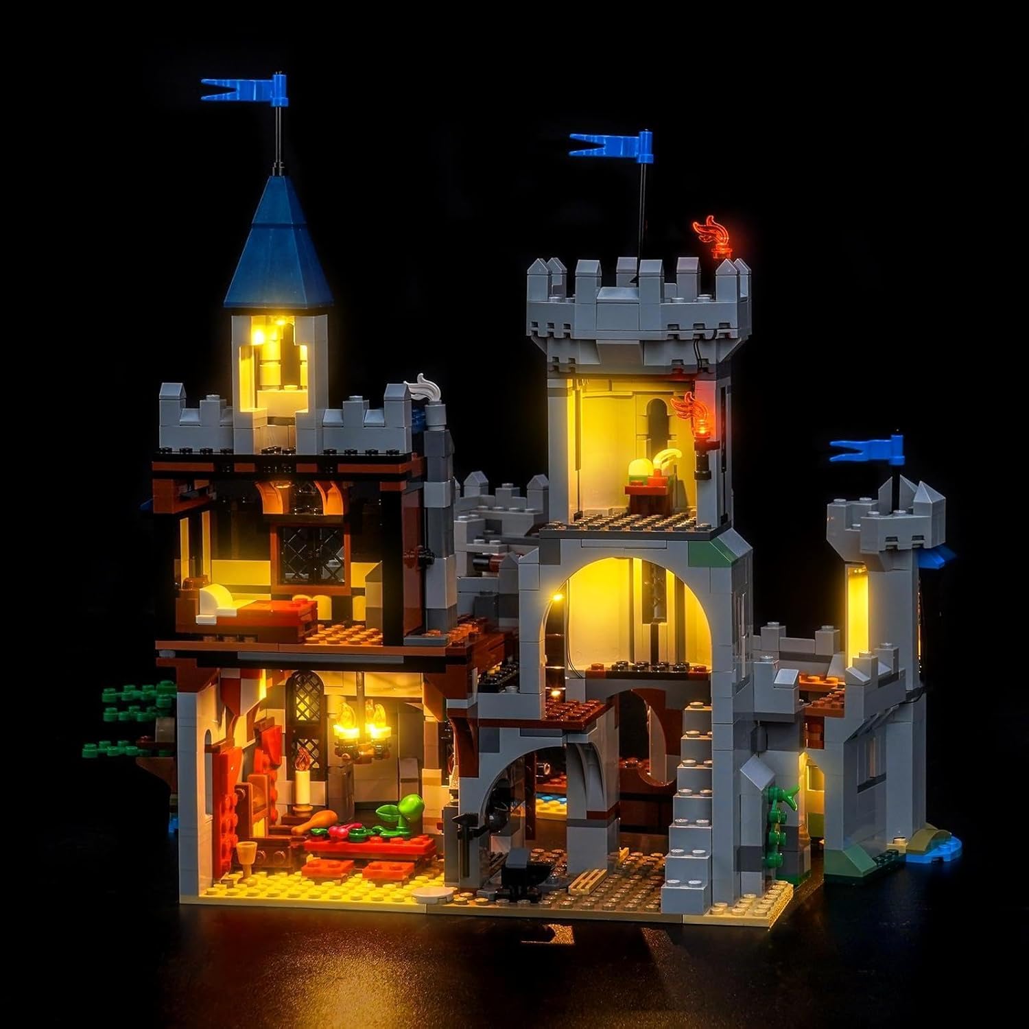 Light kit Compatible with Lego 31168 Medieval Horse Knight Castle - No Model Only Light, LED Lighting Accessories Compatible with Lego Creator 31168 (RC Version)