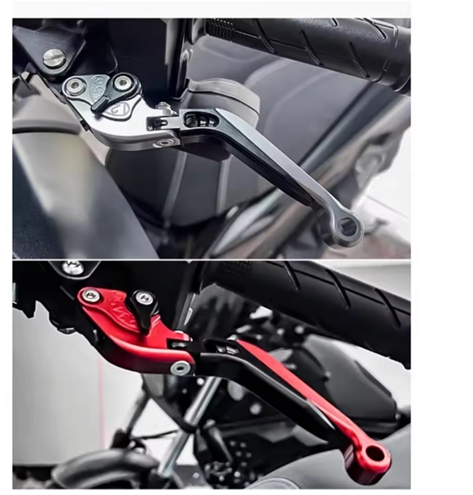 Frizione Leve Frizione Pivotanti, Manopole Di Controllo, Ricambi Per Moto, Leva Freno Regolabile Per Honda VFR800X 2011-2013 2012 VFR 800X VFR800 X(Red)