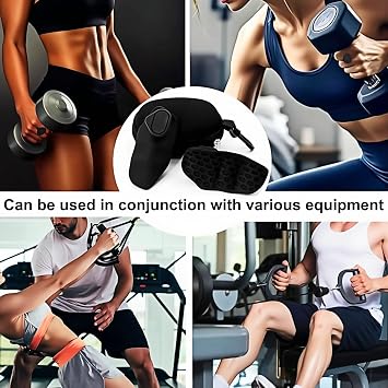 Gym Grip Pads for Strength Training - Ergonomic Silicone Workout Grips for Weight Lifting, Pull Ups, Deadlift, Dumbbell & Kettlebell Exercise, Non-Slip Palm Protector Gloves for Men Women