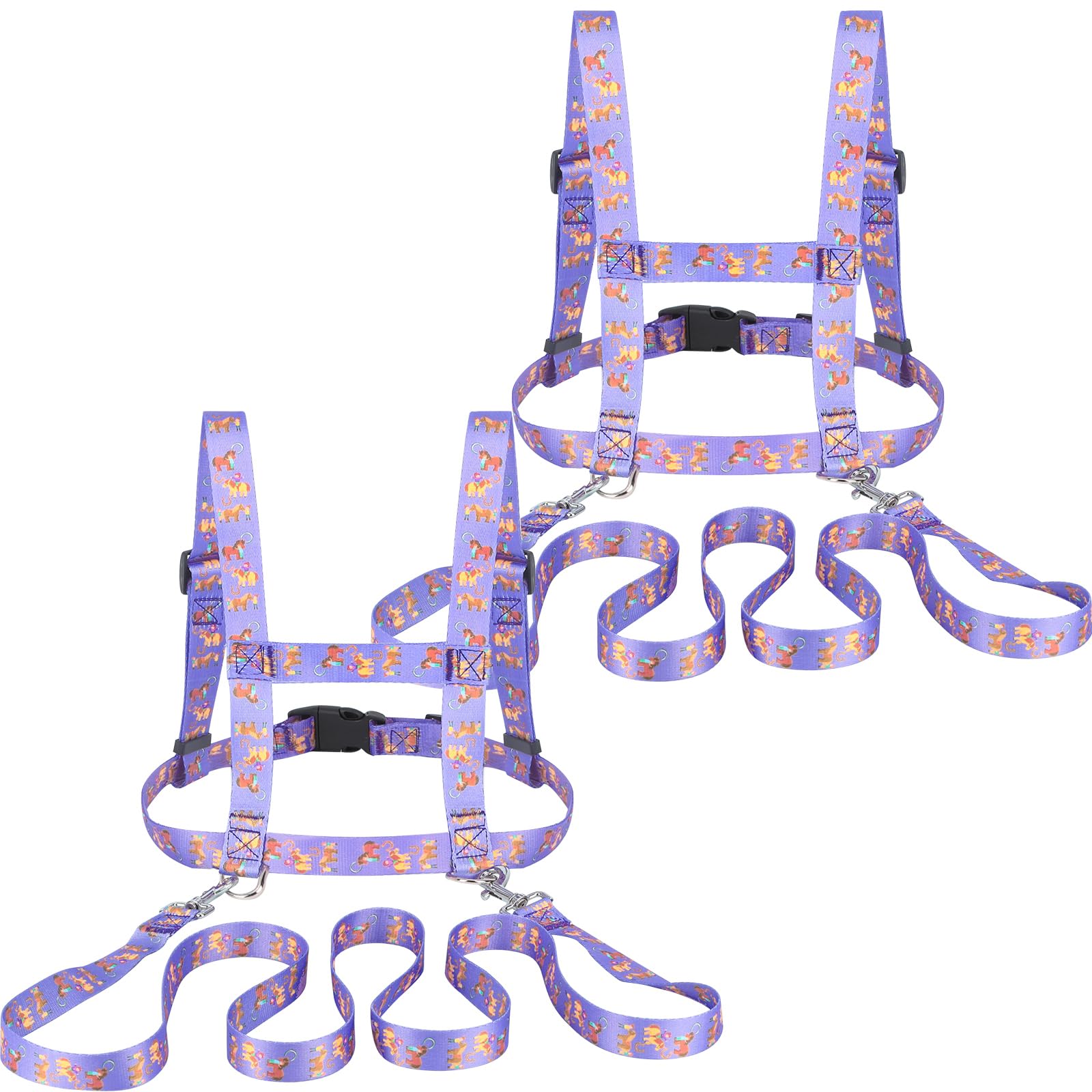 YushengTai 2 Pferdeleinen Für Kinder - Verstellbares Spielgeschirr Für Rollenspiele