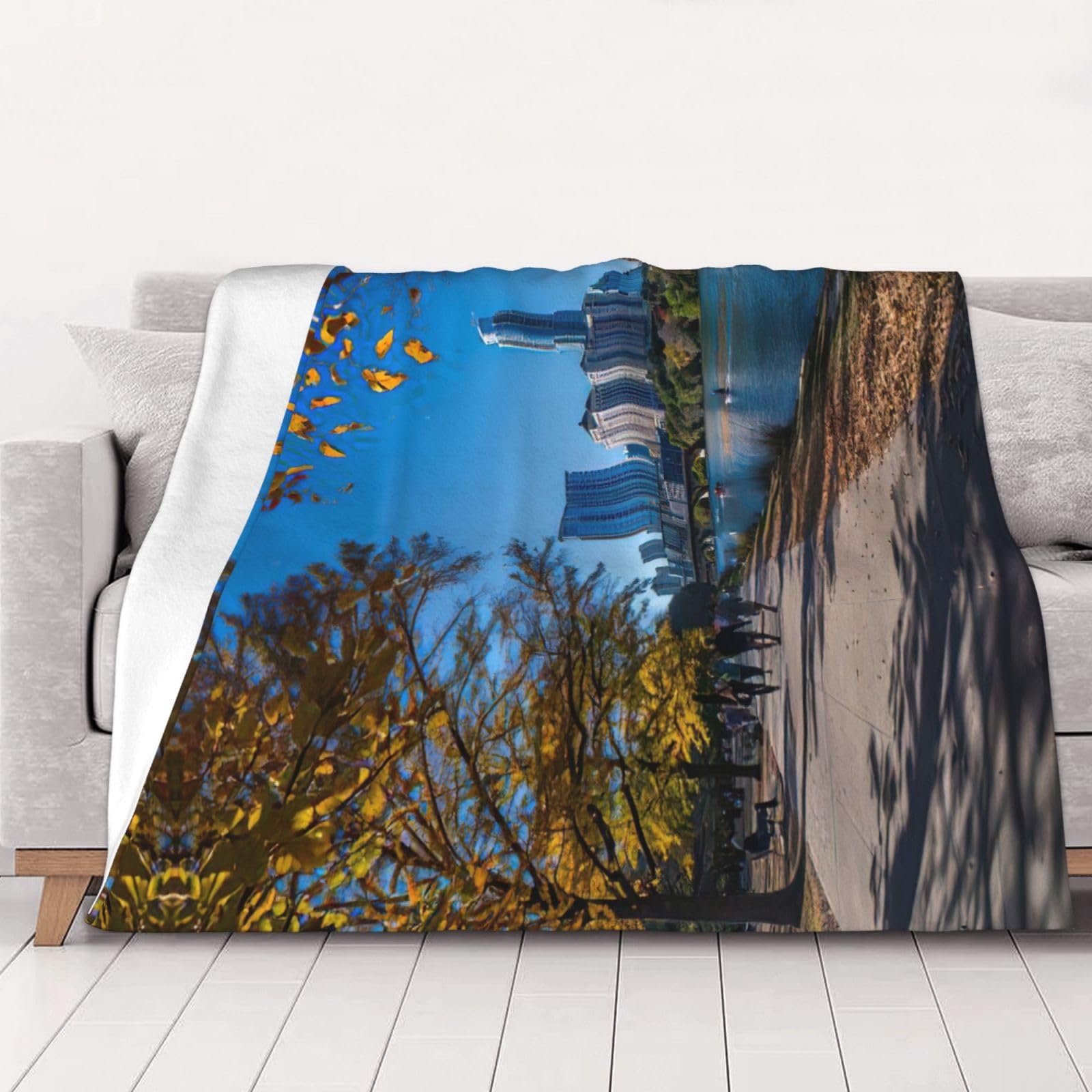 Couverture flanelle Texas Austin pour un canapé douillet en toute saison
