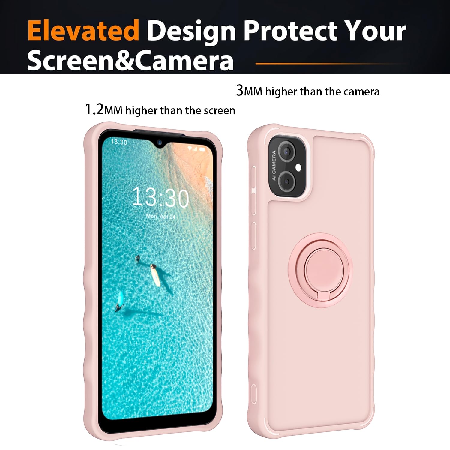 Amazon.com: jioeuinly for HotPepper HPP-H88C A88C A88E Case Compatible for Hot  Pepper Cascabel/Verde Phone Case Cover [with Tempered Glass Screen  Protector][ 2MM Thickening Super Protection][Ring Support] Pink : Cell  Phones & Accessories