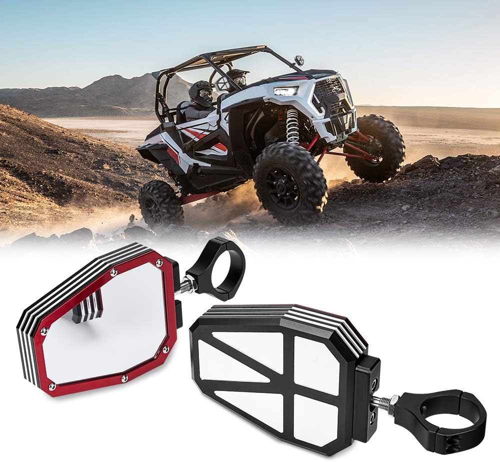 RZR Side Mirrors, kemimoto UTV Mirrors Break Away Heavy Duty Compatible with Polaris