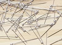 Vista 4 de Shapenty Alfileres de acolchado rectos de acero inoxidable de 1.024 in/1 pulgada, alfileres de cabeza de bola de satén fino para manualidades