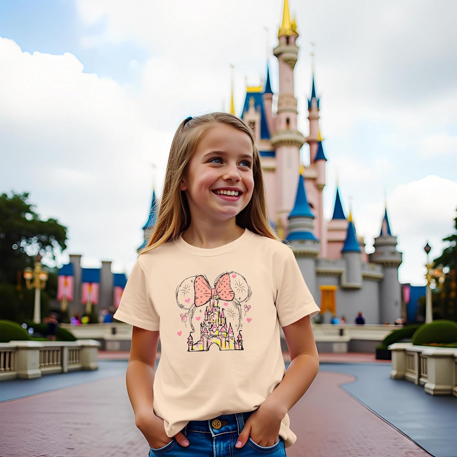 CM C&M WODRO Magic Kingdom Castle Shirt Toddler Baby Girls Magical Graphic T-Shirt Kids Summer Fairy Tale Short Sleeve Tees - Image 3