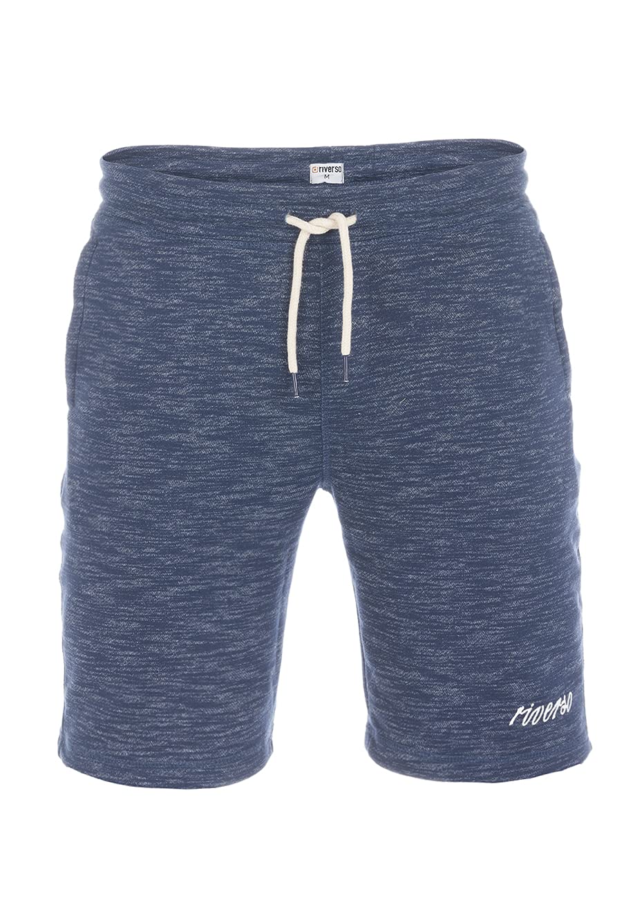 riverso RIVMike - Pantalones Cortos de Deporte para Hombre (algodón, Tallas S, M, L, XL, 2XL, 3XL, 4XL, 5XL), Color Negro, Azul, Rojo, Verde Oliva y Gris
