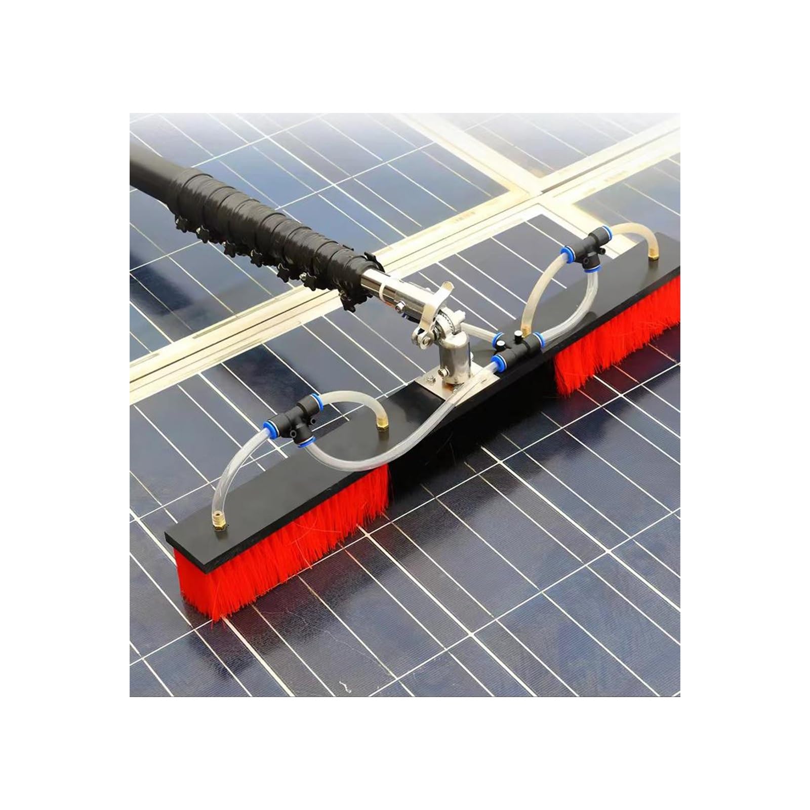 GHFXSCV Extendable Water Fed Pole Window Cleaning Brush - 9m/29.5ft Telescopic Cleaner for High Altitude Conservatory Roof and Solar Panel Cleaning