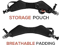 Vista 3 de Waka Correa de cuello para cámara con liberación rápida, correa de seguridad y correa para axilas, correa ajustable para el hombro para Nikon Canon