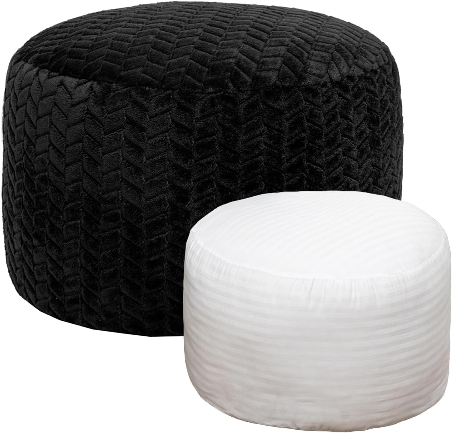 Asuprui Pouf Ottoman Stuffed,Ottoman Foot Rest, Floor Pouf