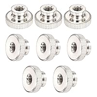 Vista 5 de uxcell - Tuercas moleteadas de pulgar, 10 piezas, M3x0.5mm, pernos redondos de hierro, tono plateado, para piezas de impresora 3D