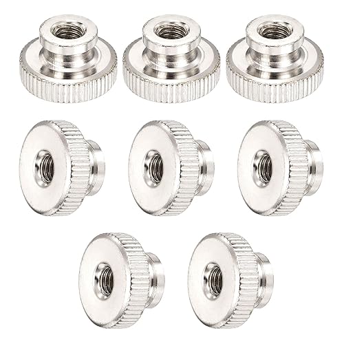 Miniatura 8 de uxcell Tuercas moleteadas, 10 piezas de perillas redondas de hierro M4x0.0.276 in para piezas de impresora 3D, tono plateado