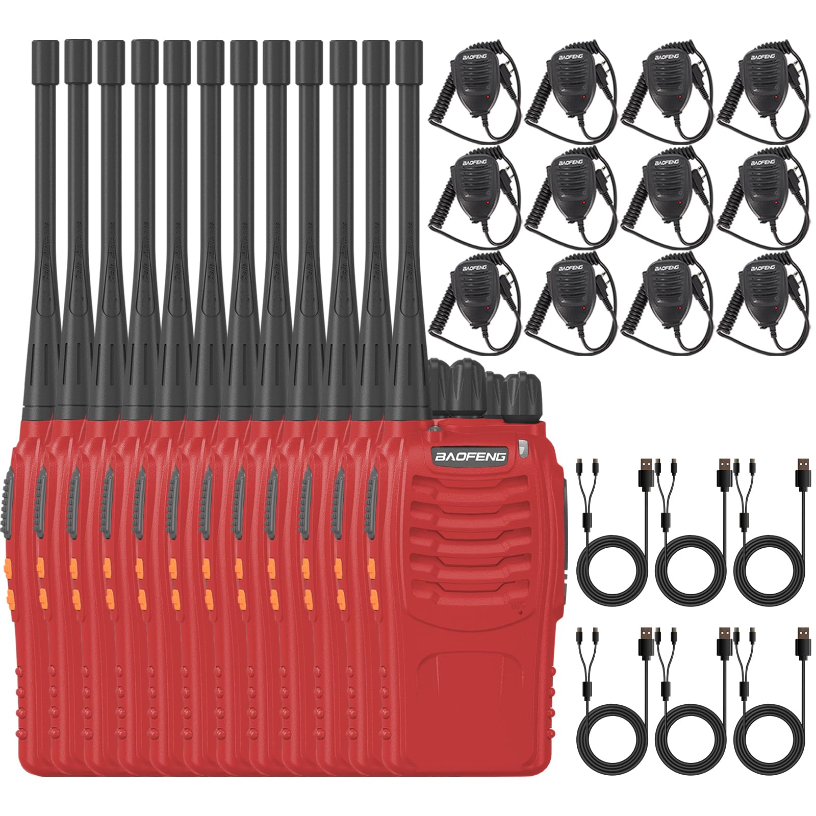 Amazon.com: 6 Pairs BAOFENG BF-888S Type-C Walkie Talkie UHF 16