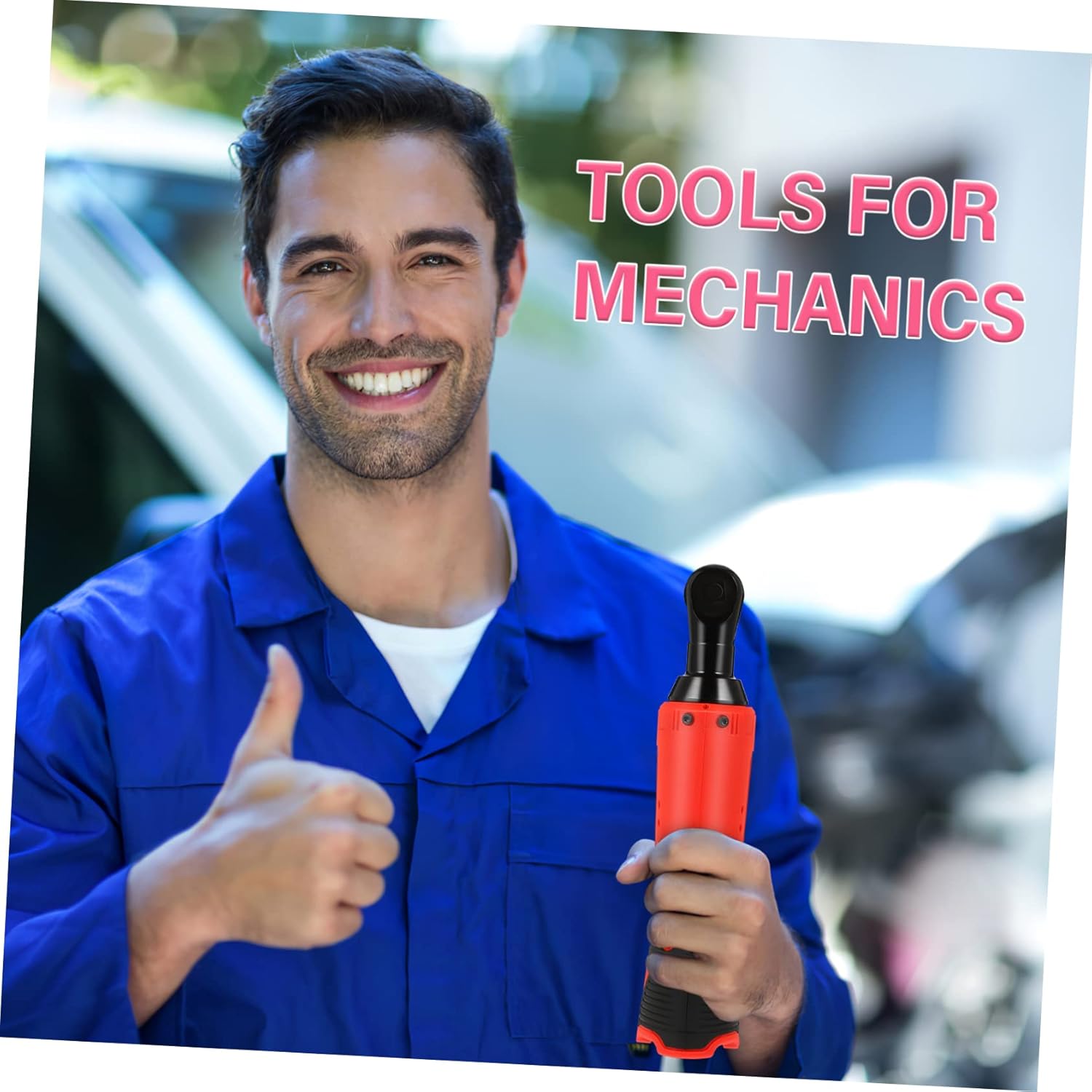 Vaguelly Cordless Electric Ratchet Wrench 12V 3/8-inch Lithium Battery Power Tool for Vehicle Repair Quick Release and High Torque