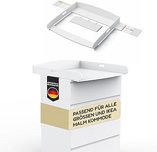 Heldenzimmer Wickelaufsatz Malm Kommode [80 & 160cm] ohne Lücke zur Wand - Für große und kleine Malm Kommoden