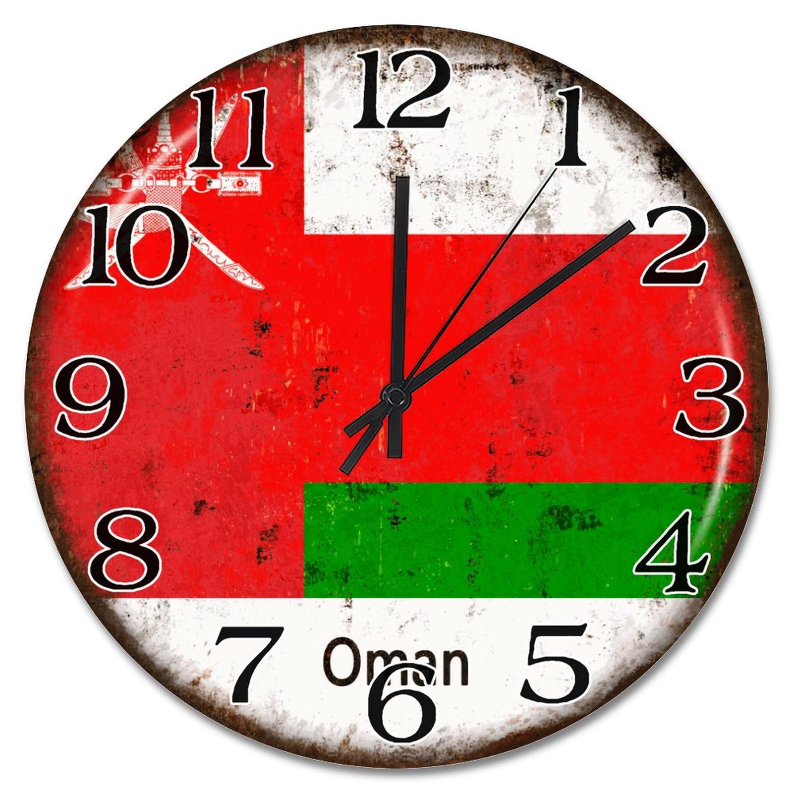 Horloge murale Oman sans tic-tac décoration maison et école
