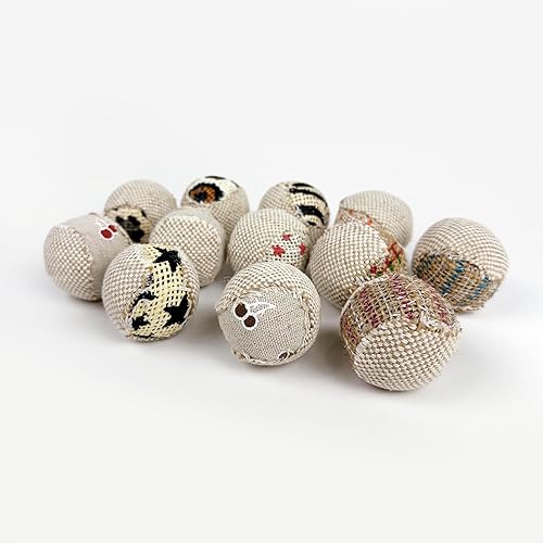 Miniatura 6 de TTcat Pelotas de lona para gatos de interior, paquete de 12