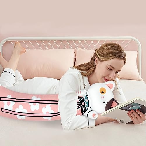 Miniatura 4 de Terbaik Almohada de felpa larga negra con forma de gato y gato, almohada corporal suave y abrazable, almohada de felpa Kawaii, regalo para niñas y