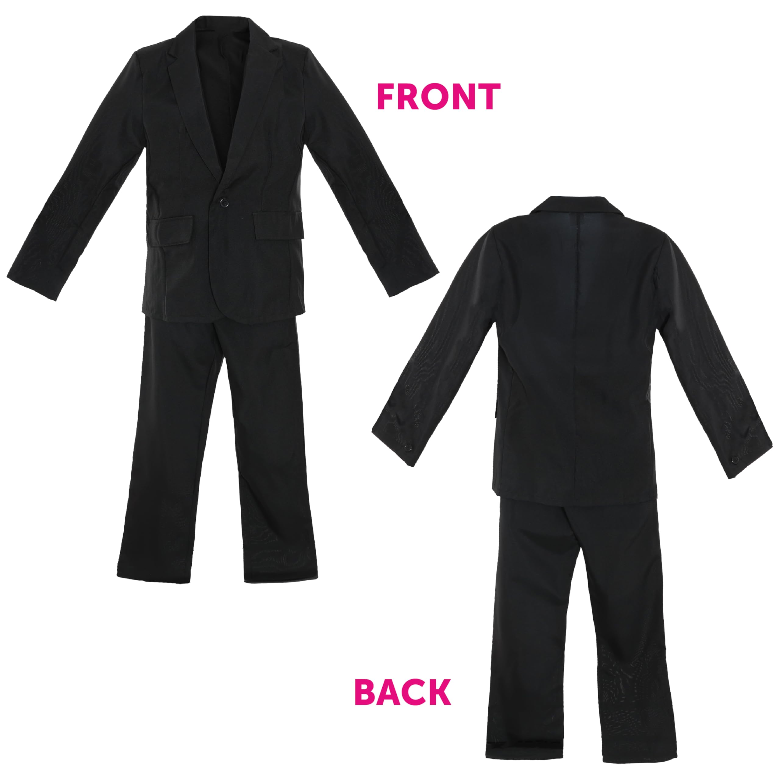 Juego de accesorios Hitman para adultos, XXL, traje, peluca larga, paquete de 2 cigarrillos falsos y corbata, perfecto para disfraces de personajes de película y otros eventos de disfraces