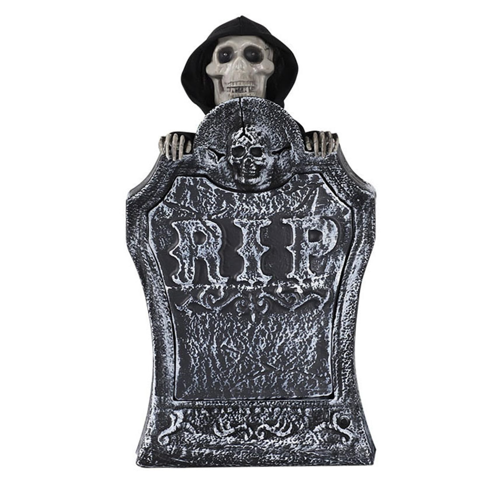 Animatronics Halloween : tombe avec zombie mobile et yeux rouges lumineux