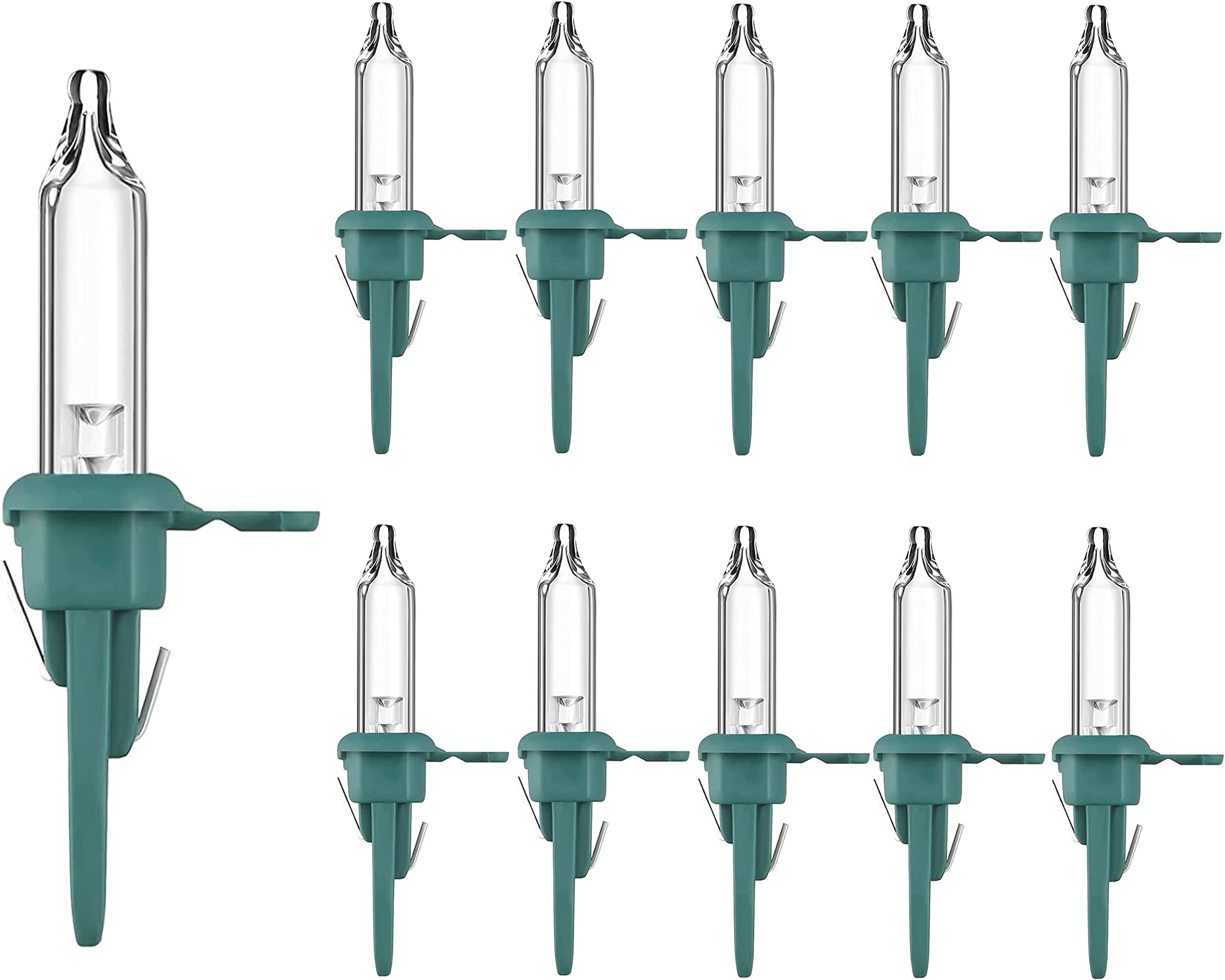 10 LED Clear 3.4 Volt .068 Watt Mini Bulb Christmas Light Bulbs Tree Light Replacement Indoor Outdoor