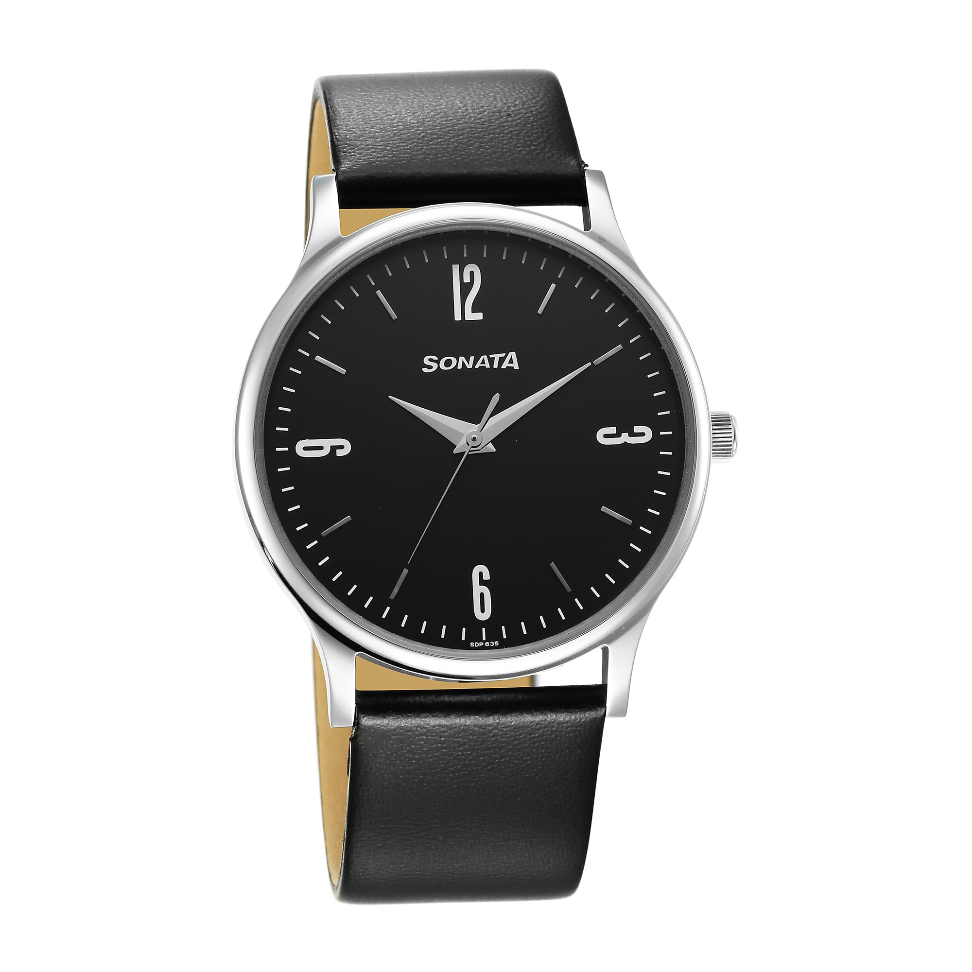 Sonata Aspire Quartz Analog Silver Dial Leather Strap Watch for Men-77105SL13W (B0CDXN8C26) Amazon Price History, Amazon Price Tracker