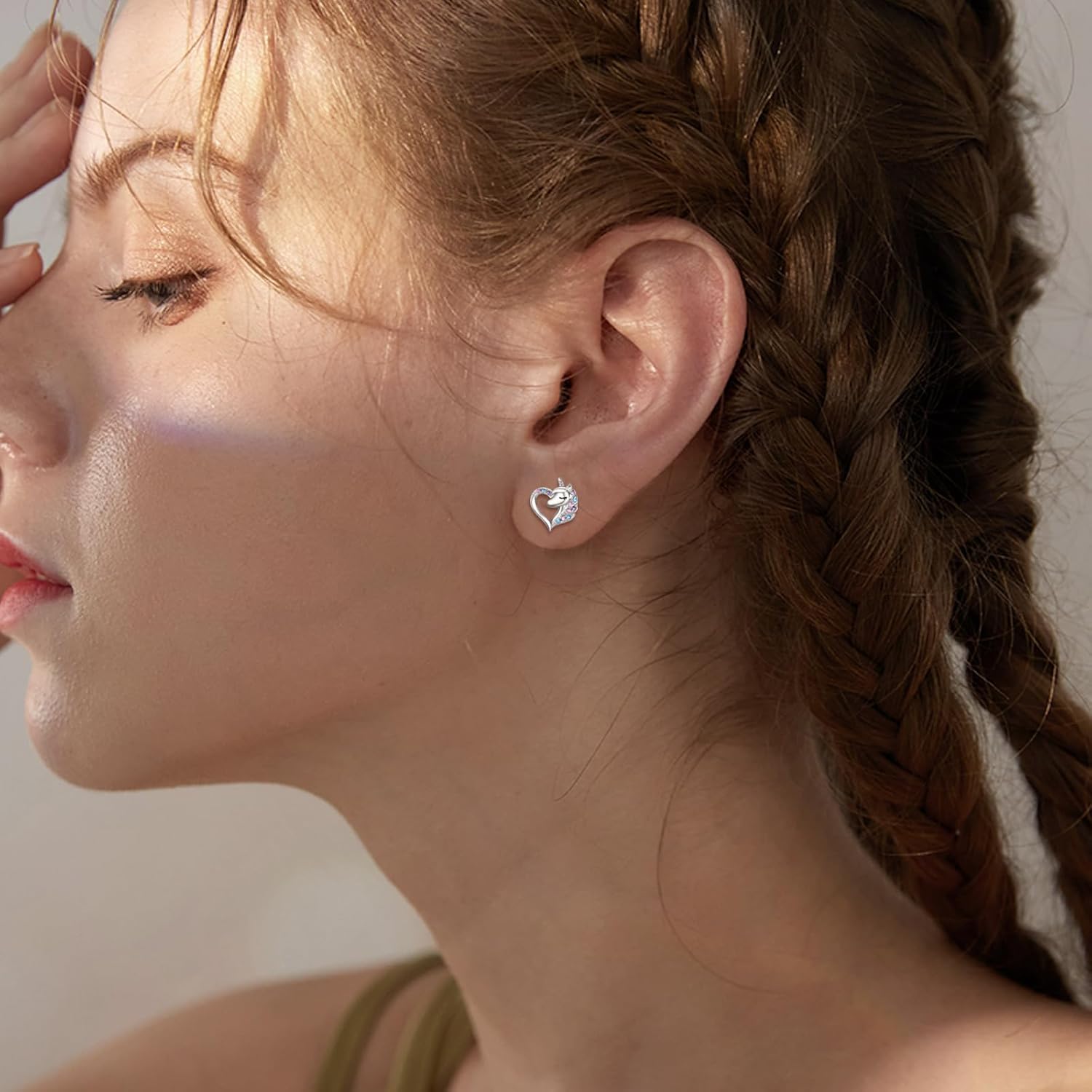 Moonstone Animal Earrings Sterling Silver Cute Animal Post Stud Earrings Jewelry Gifts for Women