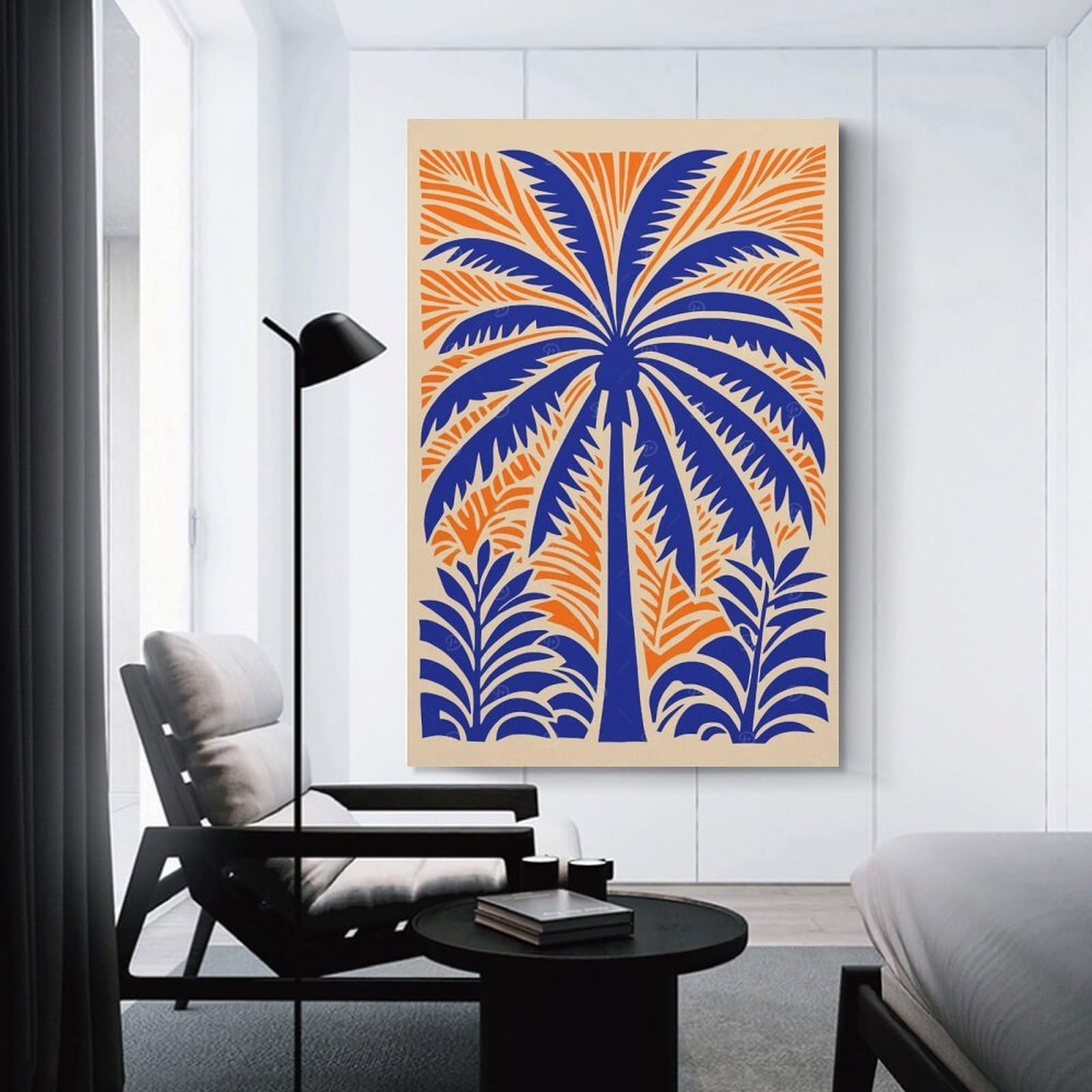 Junmoney Decorative Canvas Print Palm Tree Art Print, 20x30inch(50x75cm), for Entrance Walls, Hall Decor Or Foyers, A Stylish Accent for Home Entrances