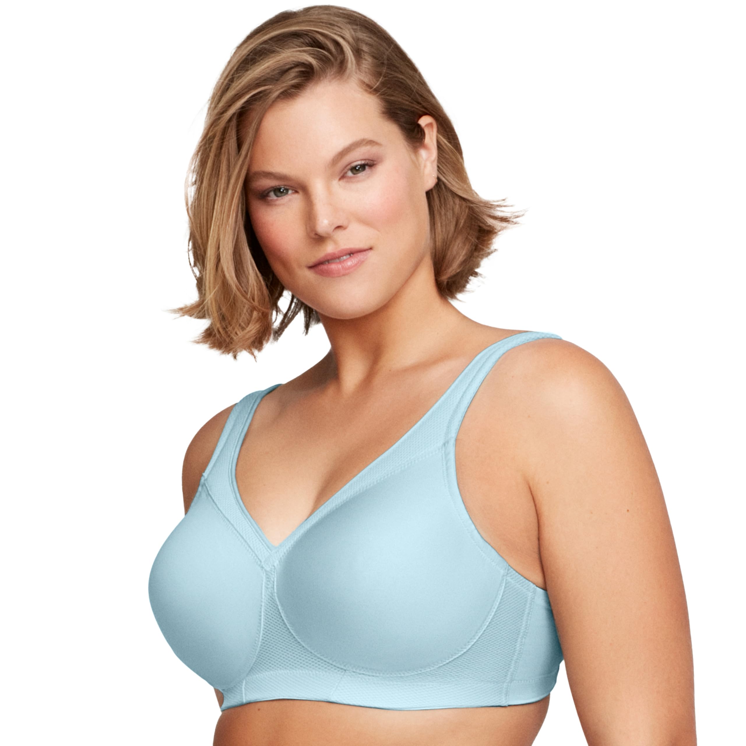 Glamorise Biustonosz sportowy damski Full Figure MagicLift Plus Size Seamless Wirefree Back Close Sports Bra #1006